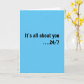 Carte Tout est à propos de toi...24/7, Joyeux anniversai (Fleur jaune)