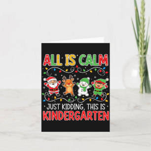 Carte Tout est calme, blague à part, Noël d'un professeu