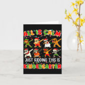 Carte Tout est calme sans rire c'est la maternelle Noël (Fleur jaune)