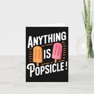 Carte Tout Est Popsicicle Cool Été Crème Glace Motif