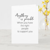 Carte Tout Est Possible Avec Le Soutien Approprié (Fleur jaune)