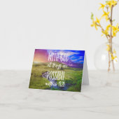 Carte Tout est possible Bible Verse Écriture (Fleur jaune)
