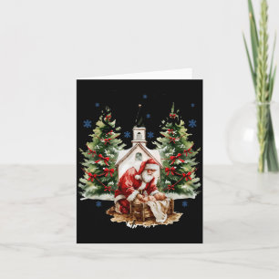 Carte Tout genou fléchira Religieux Noël chrétien Santa