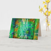 Carte Tout ira bien avec mon âme (Fleur jaune)