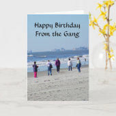 CARTE TOUT LE GANG VOUS DIT ***JOLI ANNIVERSAIRE** (Fleur jaune)