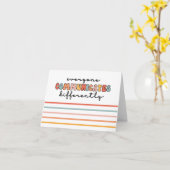 Carte Tout Le Monde Coloré Communique Différemment (Fleur jaune)