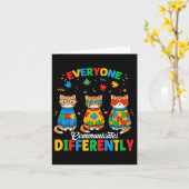 Carte Tout Le Monde Communique Différemment L'Autisme Mo (Fleur jaune)