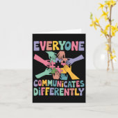 Carte Tout Le Monde Communique Différemment Une Éducatio (Fleur jaune)