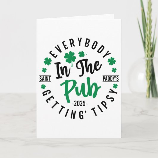 Carte Tout le monde dans le pub devient ivre St-Patrick (Devant)