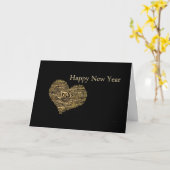 CARTE **TOUT MON AMOUR POUR VOUS** EN 2019 NOUVELLE ANNÉ (Fleur jaune)
