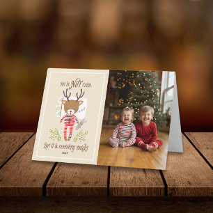 Carte Tout n'est pas calme mignon Reindeer photo plié va