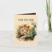 Carte Tout objet lion ajouter du texte (Devant)