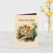 Carte Tout objet lion ajouter du texte (Fleur jaune)