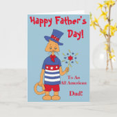 Carte Tout papa américain ! (Fleur jaune)