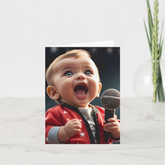 Carte Tout petit chanteur enthousiaste Blank (Devant)