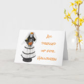 CARTE **TOUT PIMPÉ** POUR HALLOWEEN (Fleur jaune)