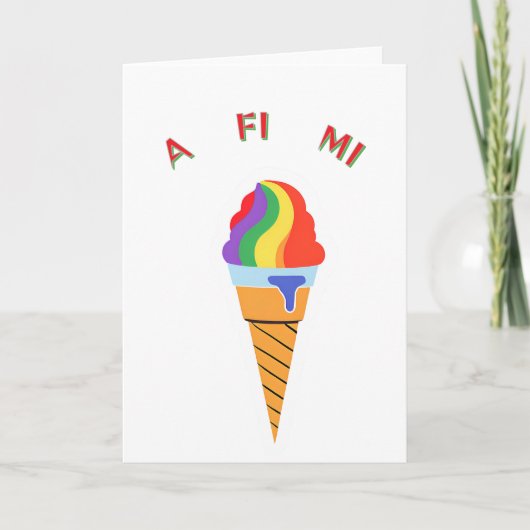 Carte Tout pour moi cône de glace (Devant)