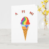 Carte Tout pour moi cône de glace (Fleur jaune)
