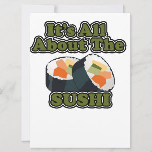 Carte Tout sur l'humour de la nourriture de sushi