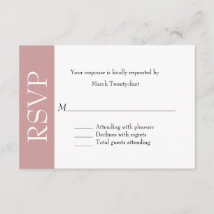 Carte tout usage Dusty Rose et blanc RSVP