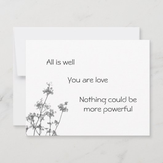 Carte "Tout va bien" (Devant)