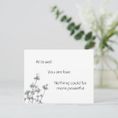 Carte "Tout va bien" (Debout devant)