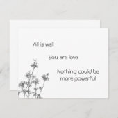 Carte "Tout va bien" (Devant / Derrière)