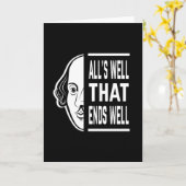 Carte Tout va bien qui finit bien Shakespeare Citation (Fleur jaune)