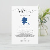 Carte Toute couleur Alaska Mariage Bienvenue lettre Itin (Debout devant)