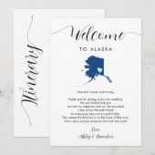 Carte Toute couleur Alaska Mariage Bienvenue lettre Itin (Devant / Derrière)