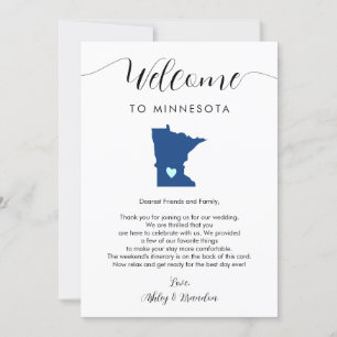 Carte Toute couleur Minnesota Mariage Itinéraire de bien