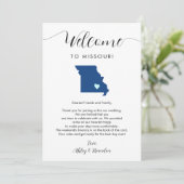 Carte Toute couleur Missouri Mariage Bienvenue Itinérair (Debout devant)