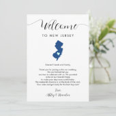 Carte Toute couleur New Jersey Mariage Bienvenue Itinéra (Debout devant)