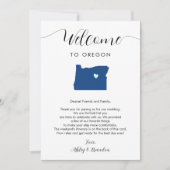 Carte Toute couleur Oregon Mariage Itinéraire de bienven (Devant)