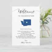 Carte Toute couleur Washington Mariage Bienvenue Itinéra (Debout devant)
