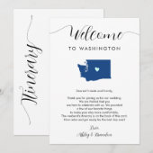 Carte Toute couleur Washington Mariage Bienvenue Itinéra (Devant / Derrière)