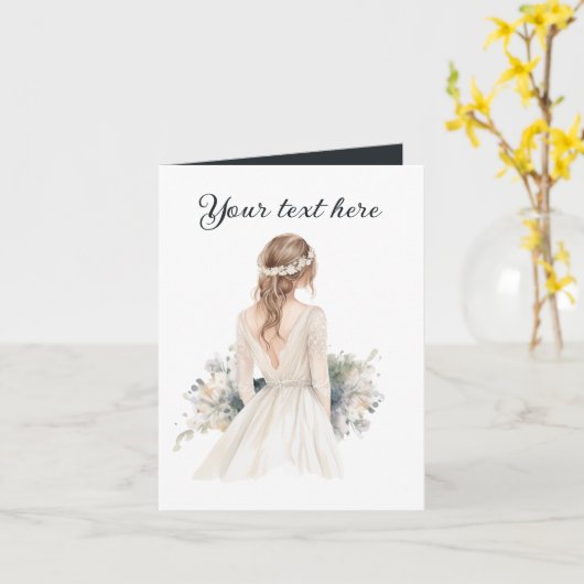 Carte Toute fin ajouter un Mariage de message (Fleur jaune)