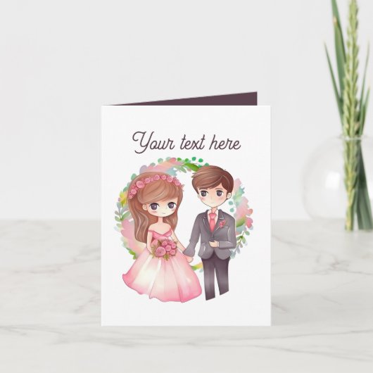 Carte Toute fin ajouter un Mariage de message (Devant)