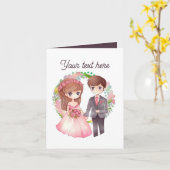 Carte Toute fin ajouter un Mariage de message (Fleur jaune)