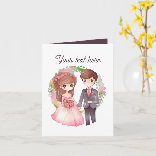 Carte Toute fin ajouter un Mariage de message (Fleur jaune)