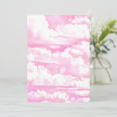 Carte Toute la décoration rose Festive Nuageuse (Debout devant)