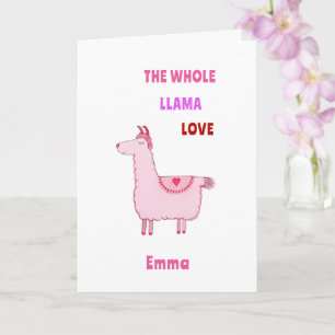 Carte Toute la Llama Love Valentine's Day Card