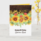 Carte TOUTE OCCASION Fleurs de soleil rustiques (Fleur jaune)