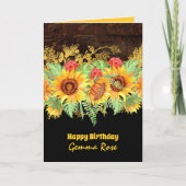 Carte TOUTE OCCASION Fleurs de soleil rustiques (Devant)