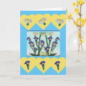 Carte Toute occasion vide (Fleur jaune)