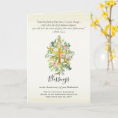 Carte TOUTE ORDINATION ANNIVERSAIRE Prêtre Pasteur Minis (Fleur jaune)