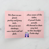 CARTE TOUTE POMPONNÉE POUR PÂQUES (Intérieur)