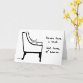 Carte Toutes les chaises appartiennent au chat - Drôle c (Fleur jaune)