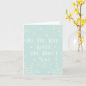 Carte Toutes les chansons d'amour (Fleur jaune)