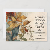 Carte Toutes les choses à travers Christ Bible Verse Car (Devant)